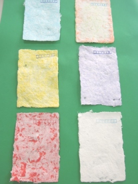 紙すきはがきづくり こんにちはすずのき病院otです